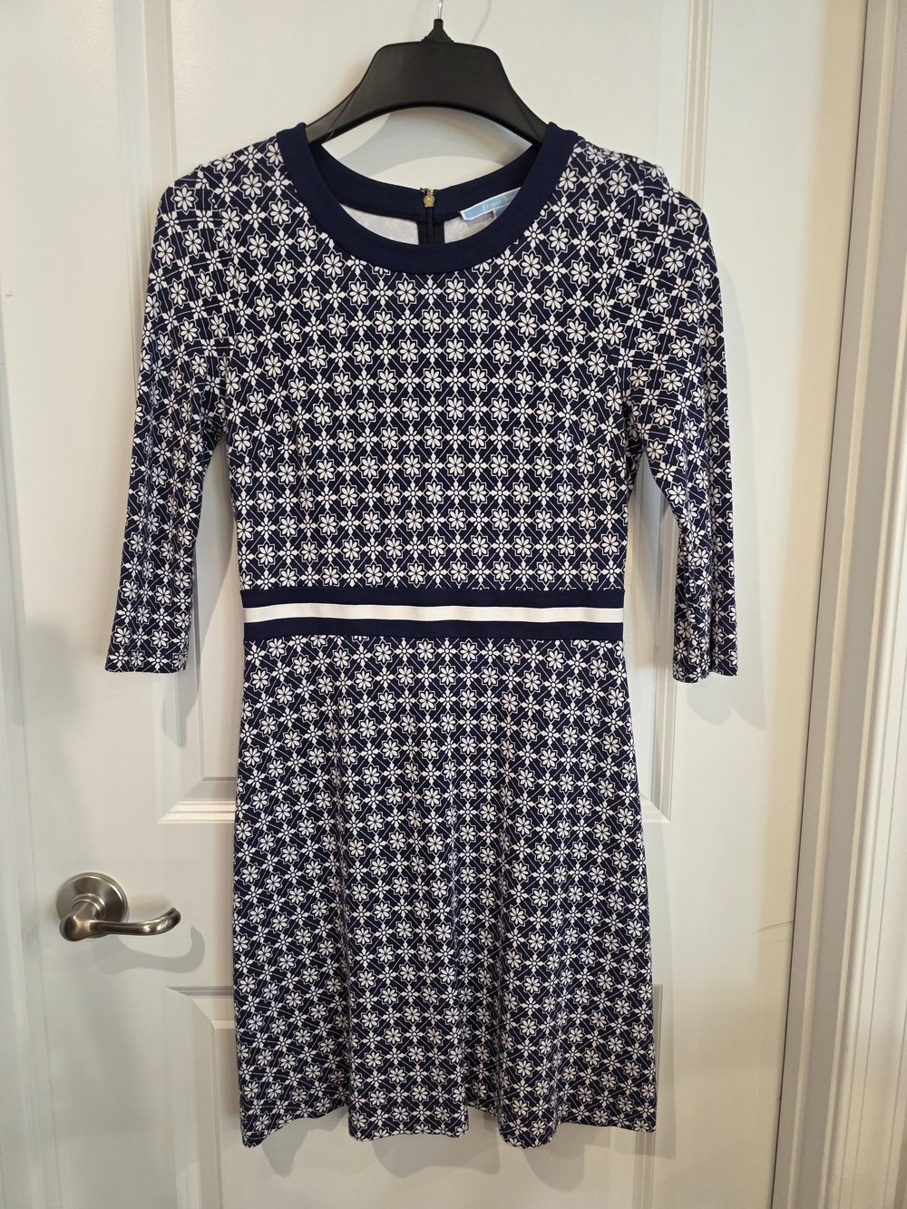 Draper James Honeycomb Floral Persley Ponte Dress